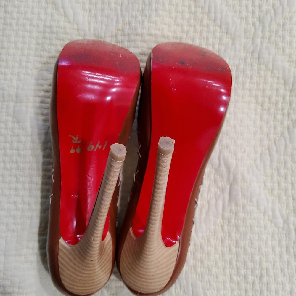 Christian Louboutin Brown Python Platform Pumps S… - image 8